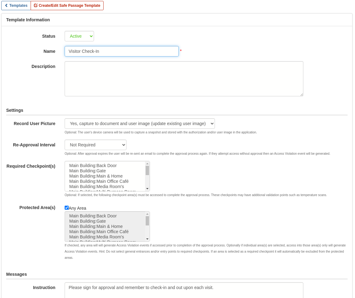 Safe Passage Workflow